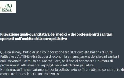 Censimento dei professionisti impiegati in cure palliative